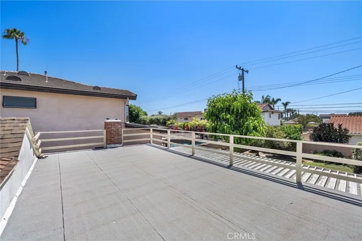 Rooftop Deck Overlooking Backyard offers future possibilities 
