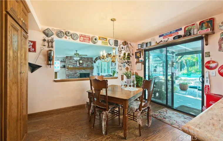 In kitchen dining area