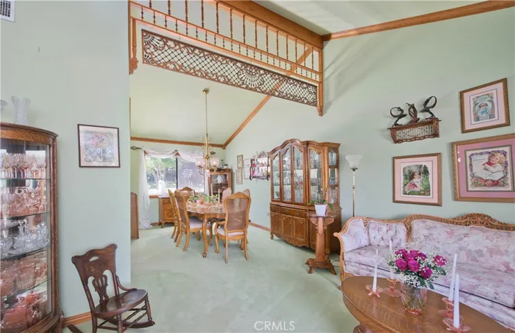 Living room and formal dining room