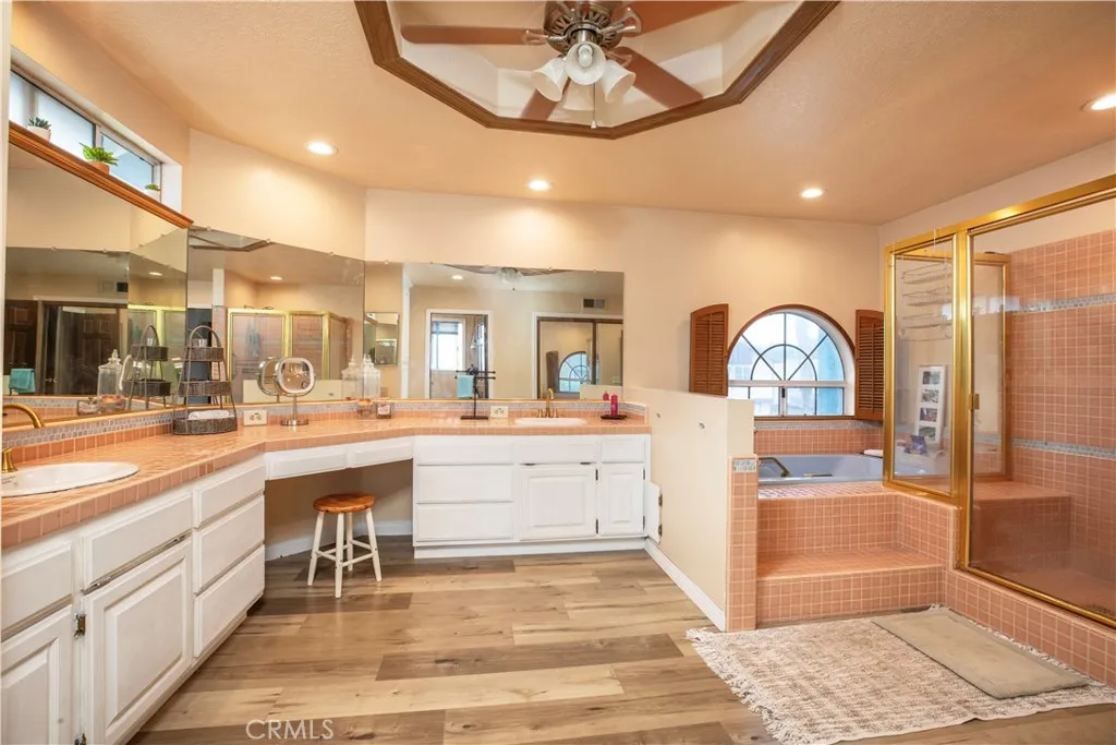 Huge Primary bathroom with separate tub and shower.
