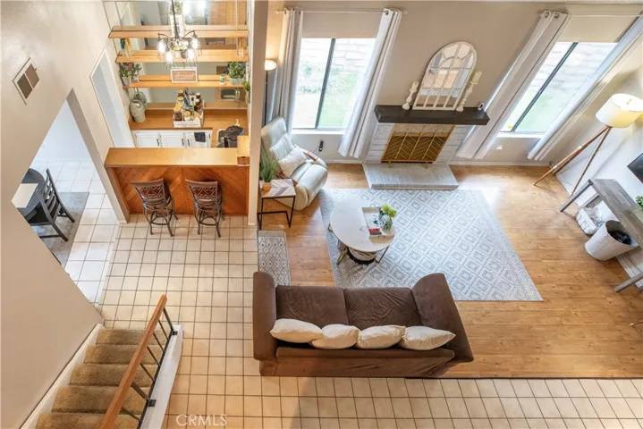 Wet bar area and Bonus room top view