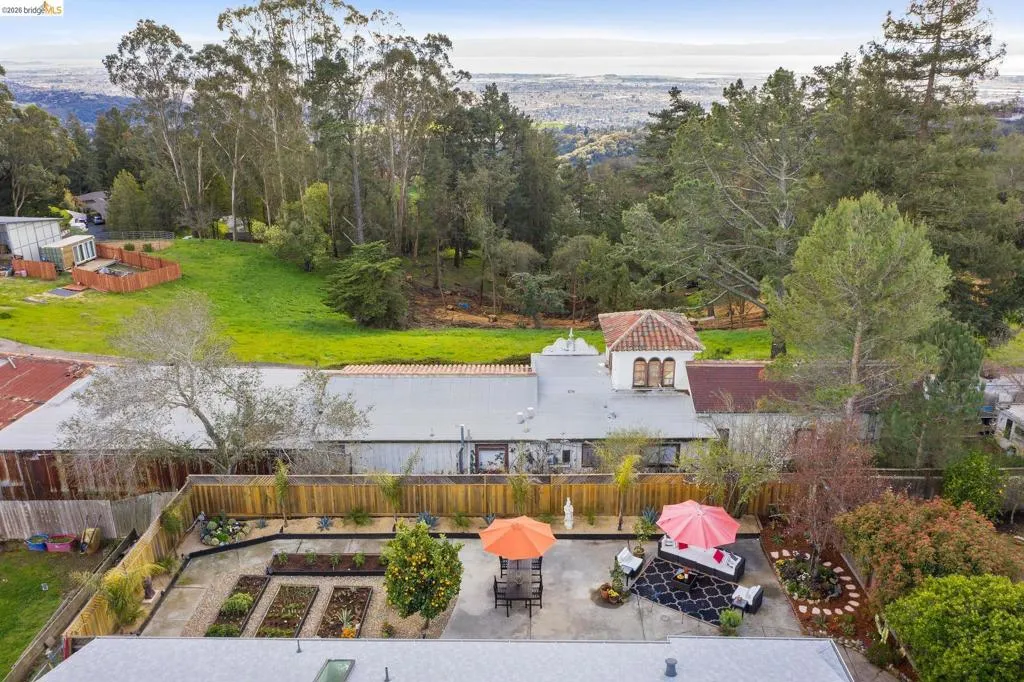 View of City Stables behind House