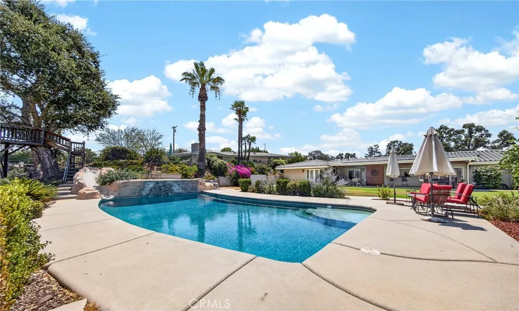 another view of the pool looking towards the house