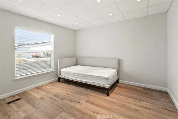 3rd bedroom with lowered acoustic ceiling