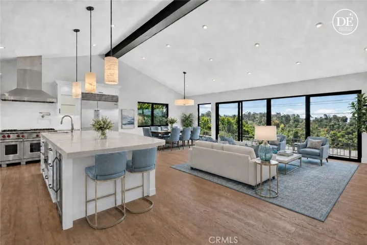 A different virtual staging of living area