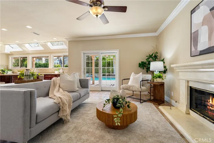 Family room photo has been digitally enhanced