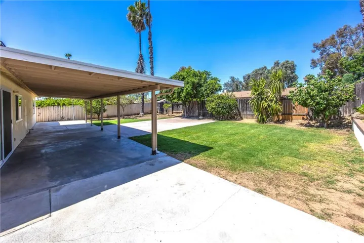 Large covered patio with new roof
