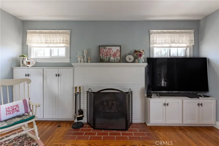 Fireplace.