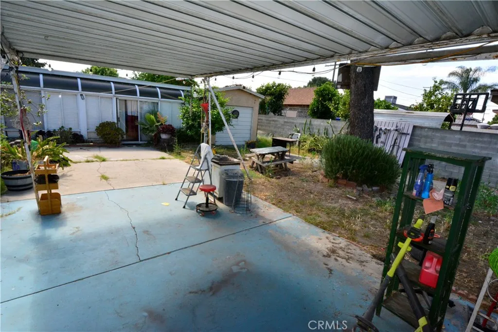 This is a large covered patio perfect for celebrations.
