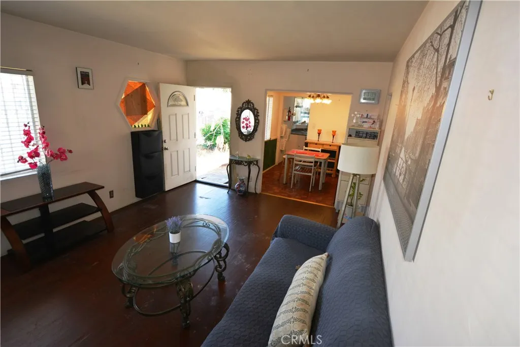 Lots of light in spacious living room.