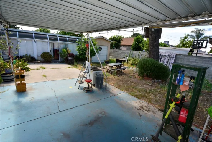 This is a large covered patio perfect for celebrations.