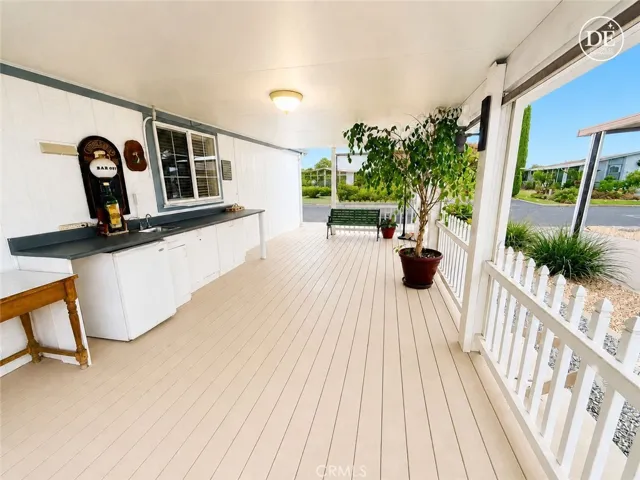 Patio looking at street