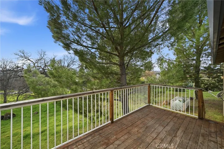 Back deck looks toward Hidden Valley Lake.