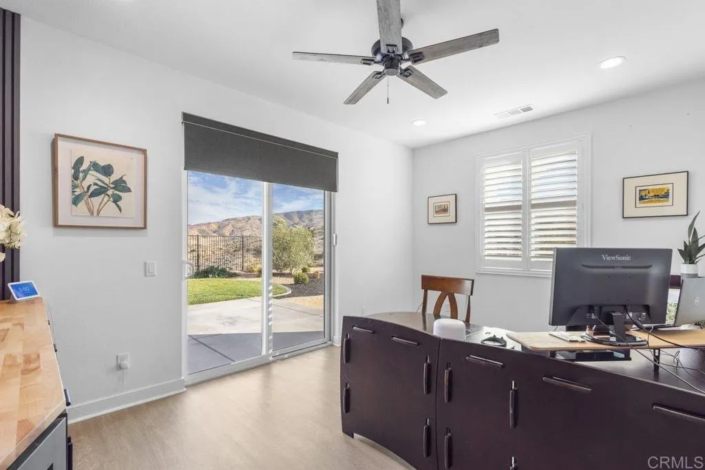 Office with Slider to Backyard