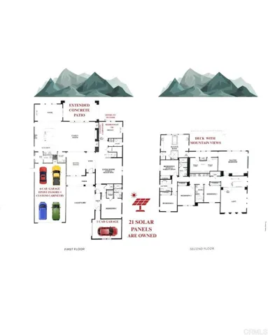 Floor Plan with Mountain Views