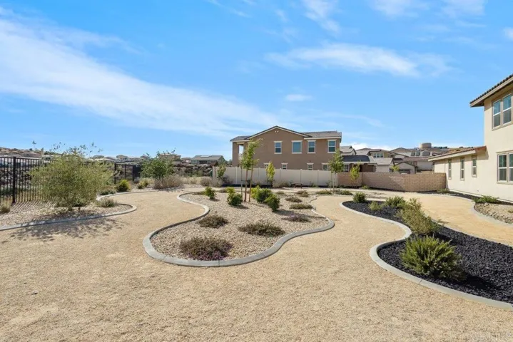 Landscaped backyard