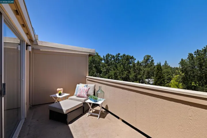 Private Balcony through Slider in Living Room