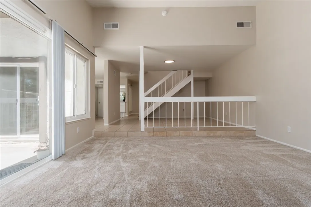 Living room and dining area from front door
