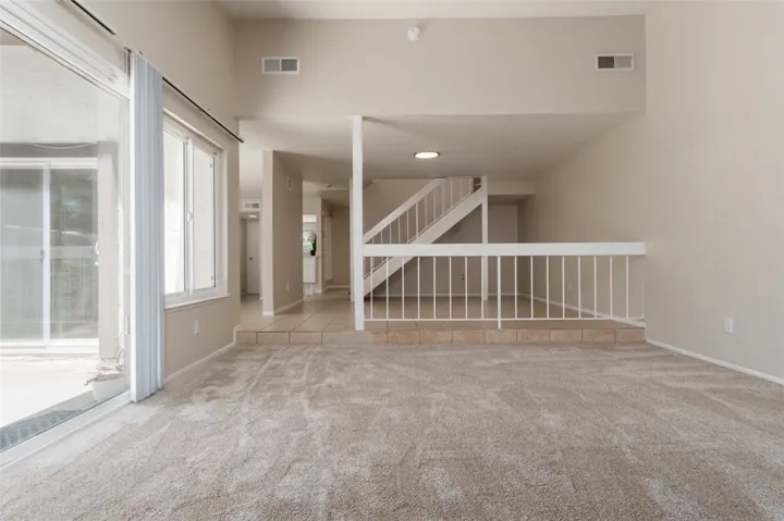 Living room and dining area from front door