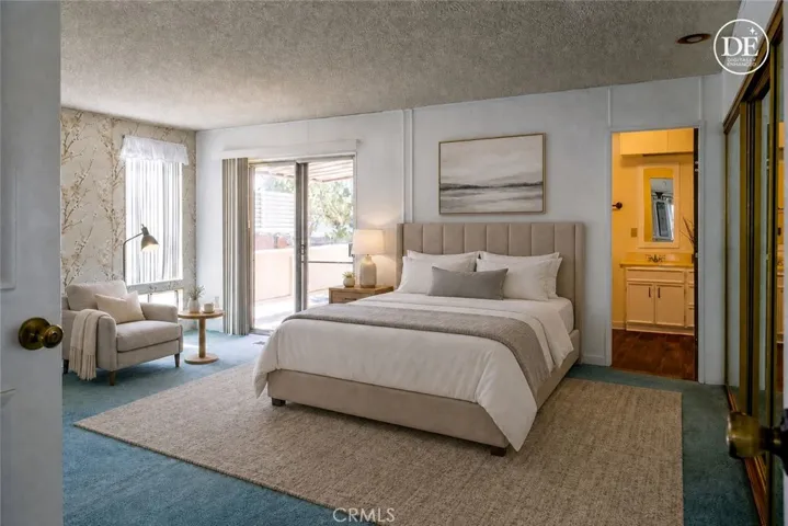 Alternate view of primary bedroom virtually staged