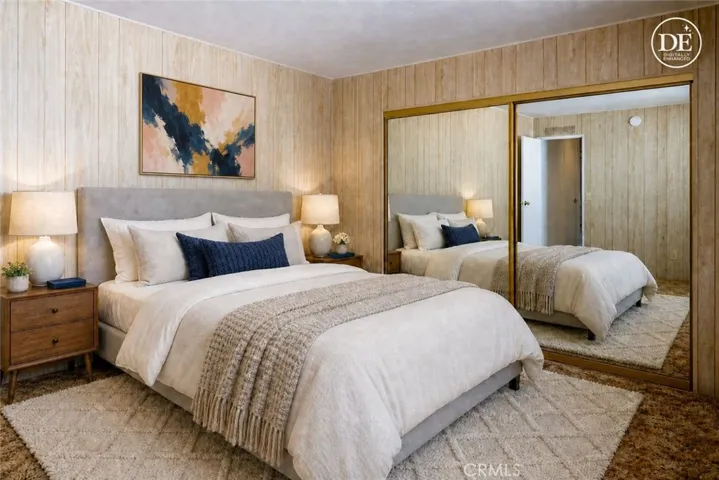 Guest bedroom virtually staged