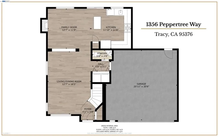 1356 Peppertree Way, Tracy, California 95376