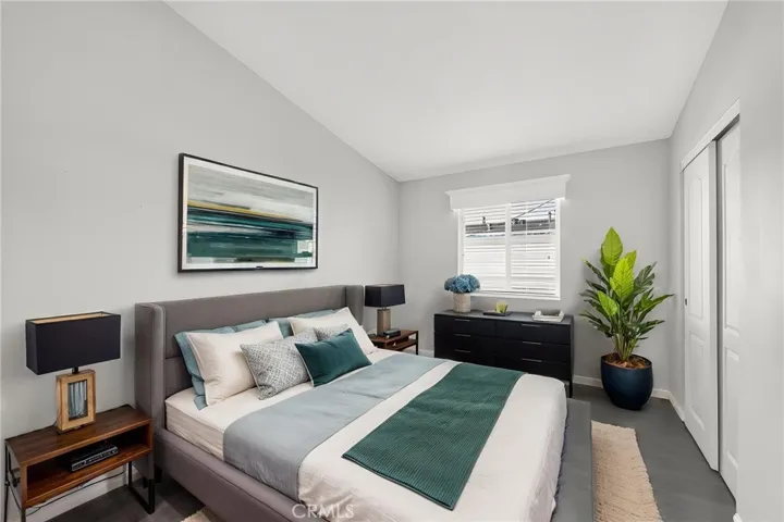Virtually staged bedroom