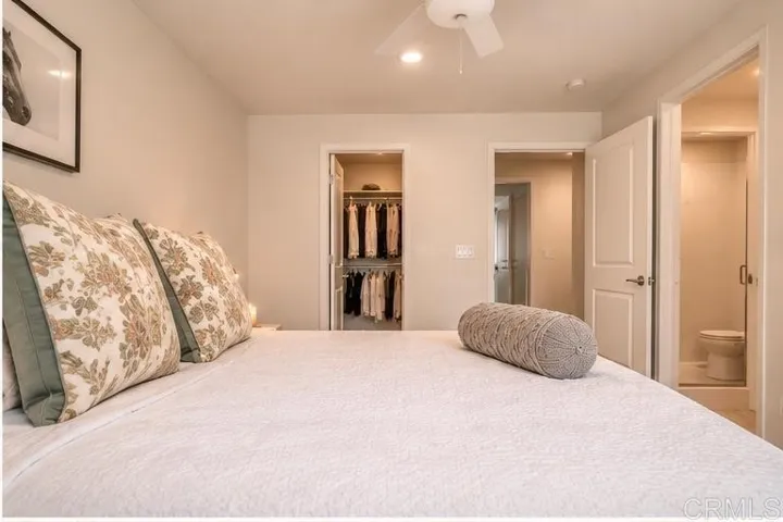 Primary - Modern serene bedroom - close up