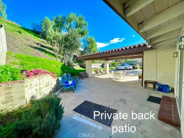 Private back patio