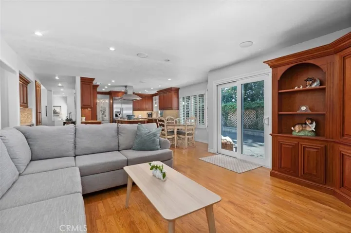 Family room opens into the kitchen