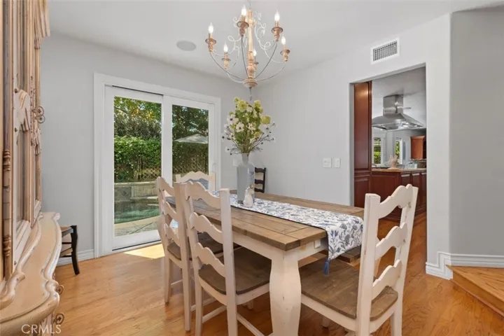 Another look at the dining room overlooking the kitchen