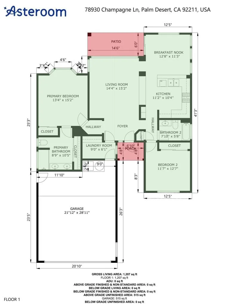 Floor Plan 78930 Champagne Lane Palm Des