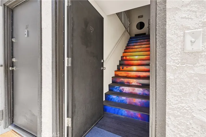 Stairs leading to unit.