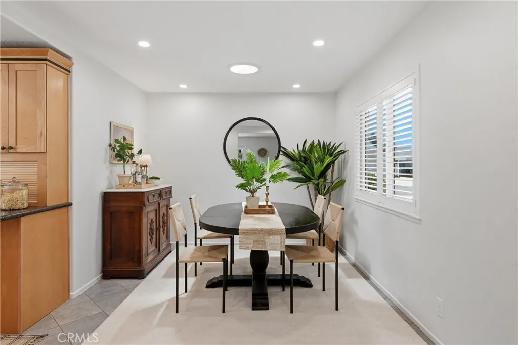 Inviting and generously-sized dining room