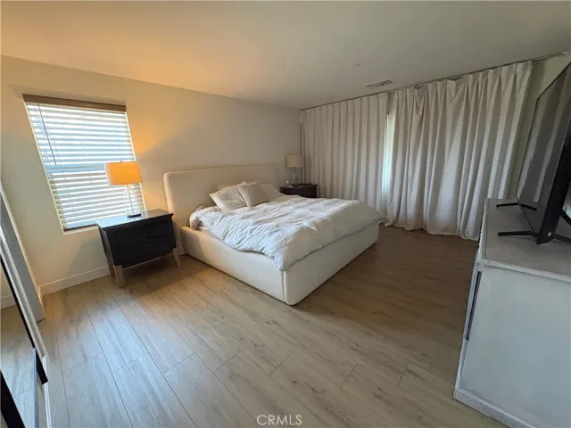 Primary bedroom, view of blackout curtains