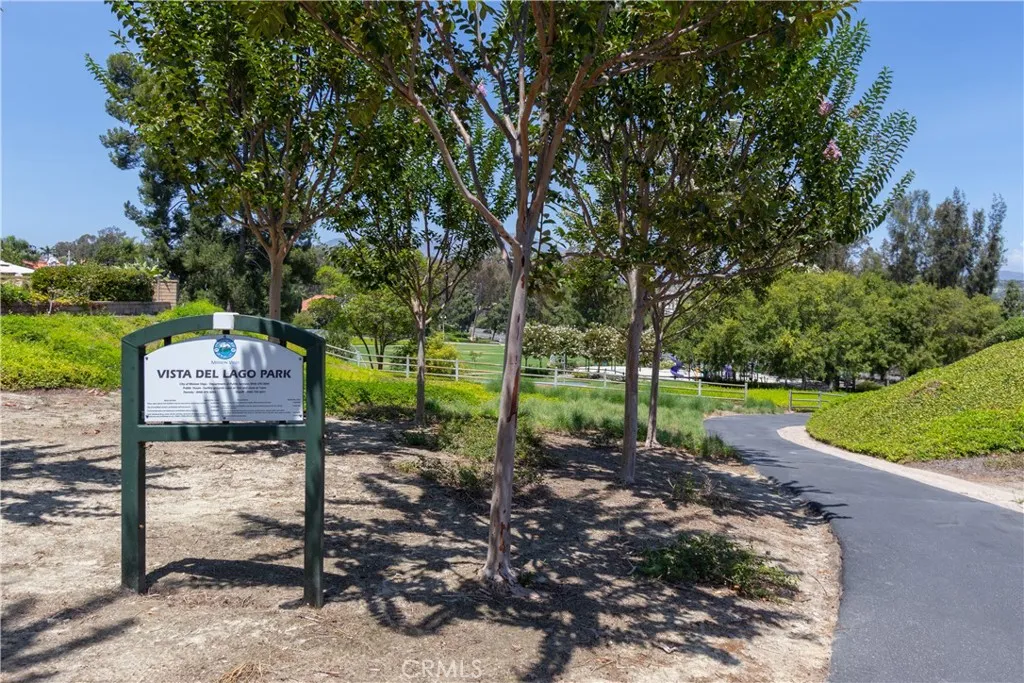 Vista del Lago Park just down the path!