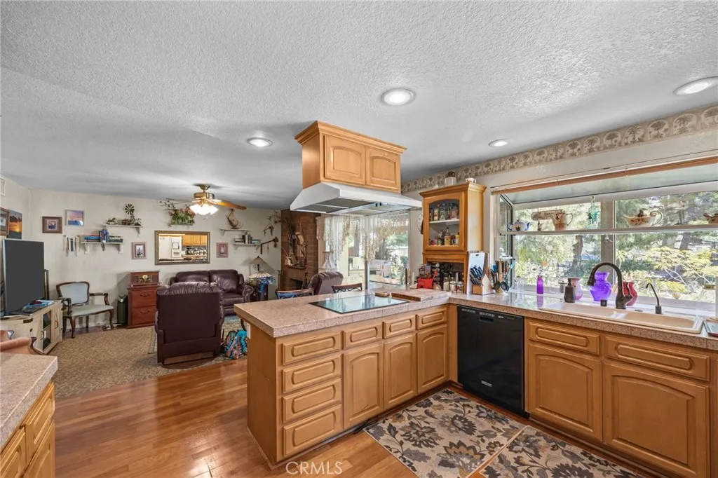 Kitchen with garden windows