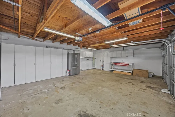 Cabinets inside 3 car garage
