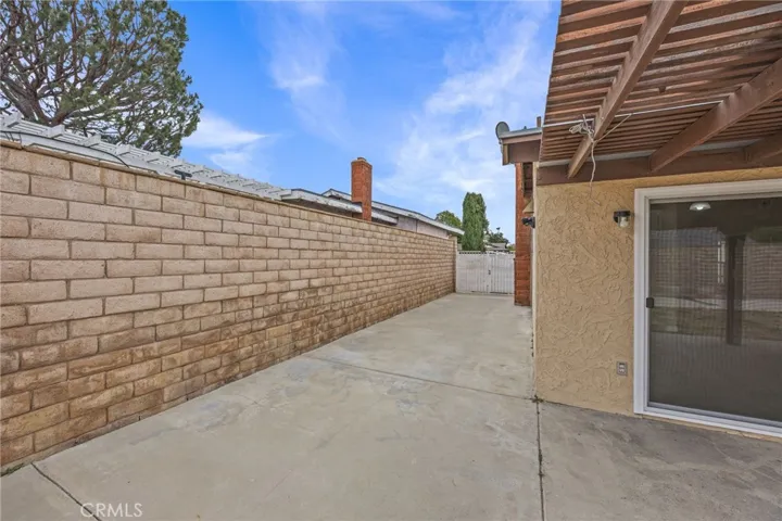 Side yard in back