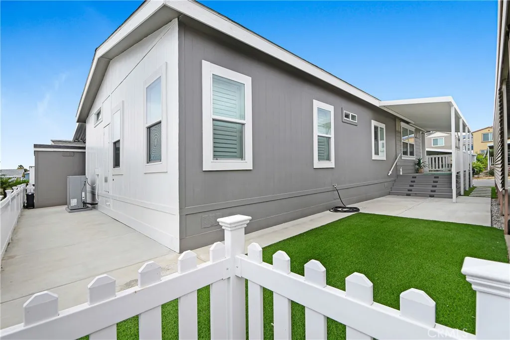 Rear View of home and back yard.