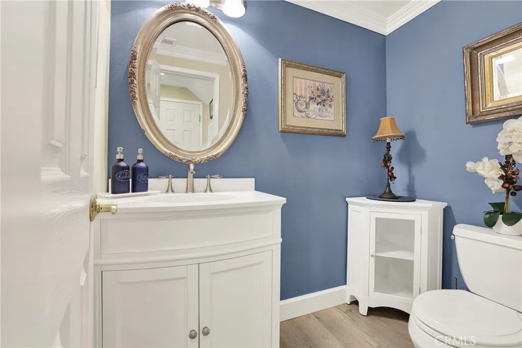 Downstairs powder room.