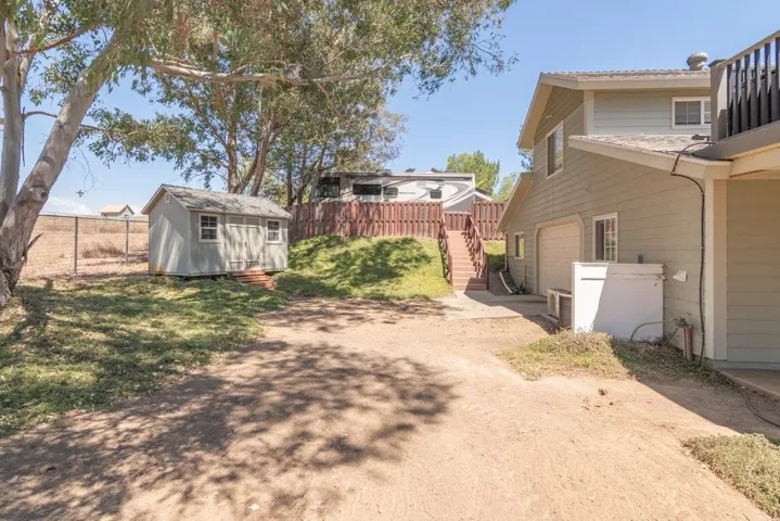 Stairs to RV parking and hook ups