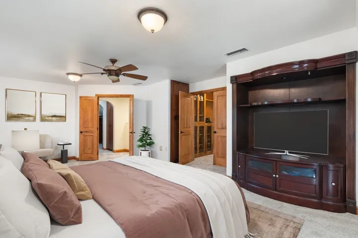 Primary bedroom virtually staged