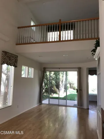 Looking out from living room