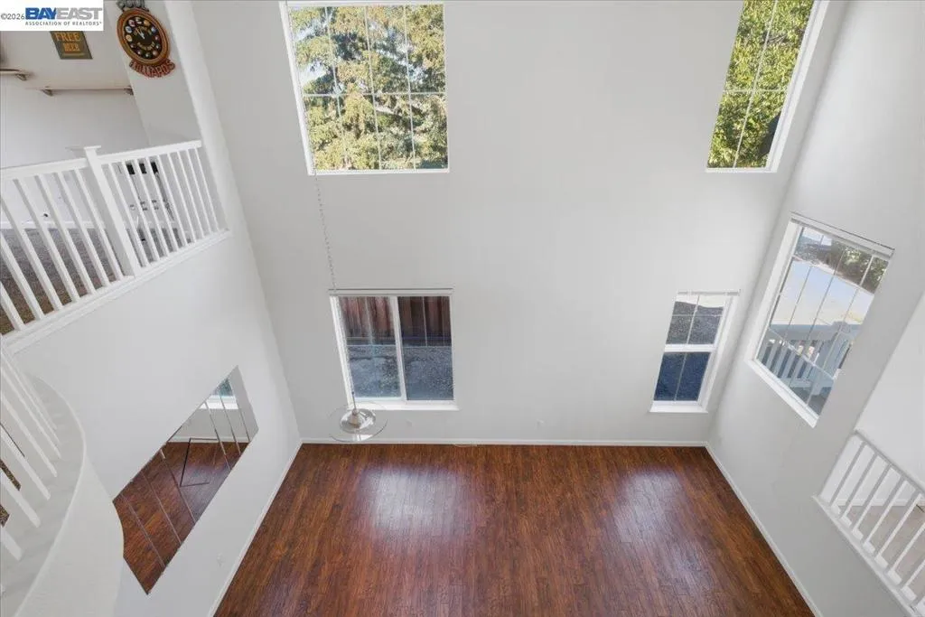 view from the upper stairway