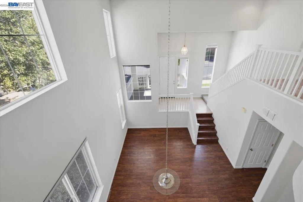 view from the upper stairway