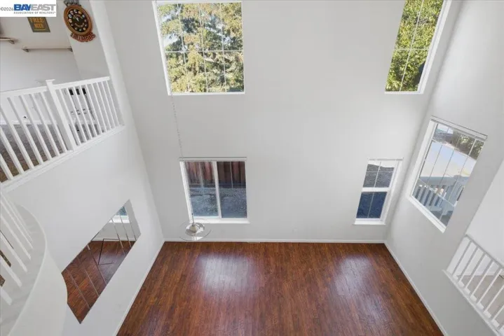 view from the upper stairway