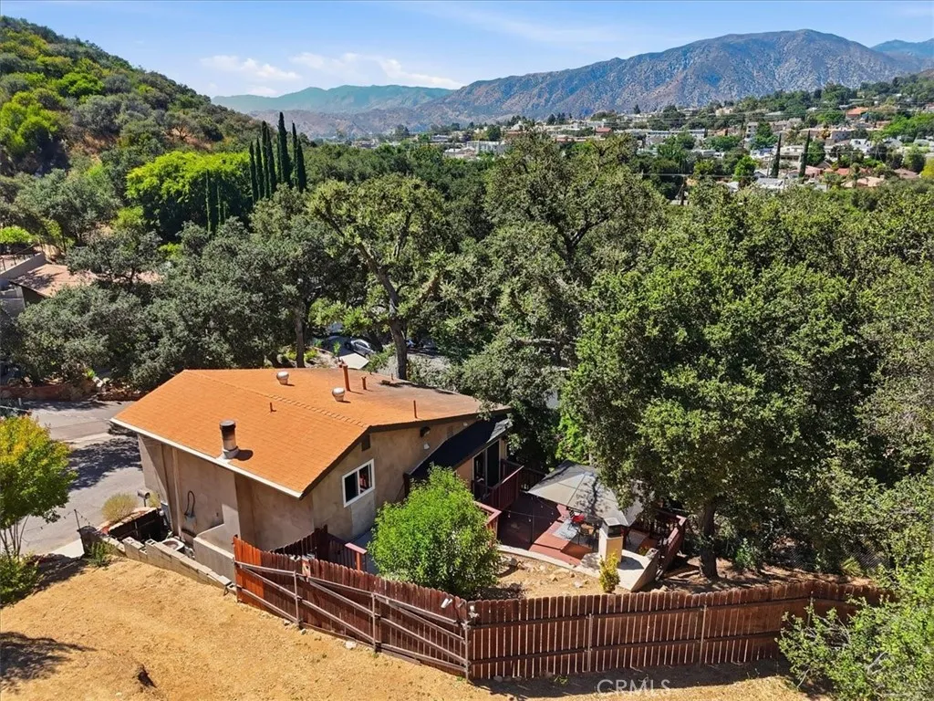 aerial view of the back of house