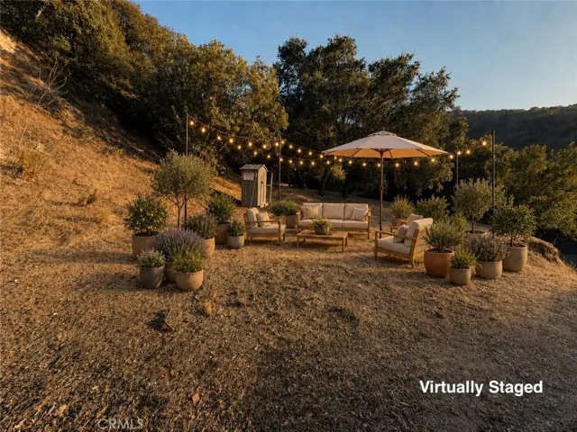 top of property with optional seating - virtually staged