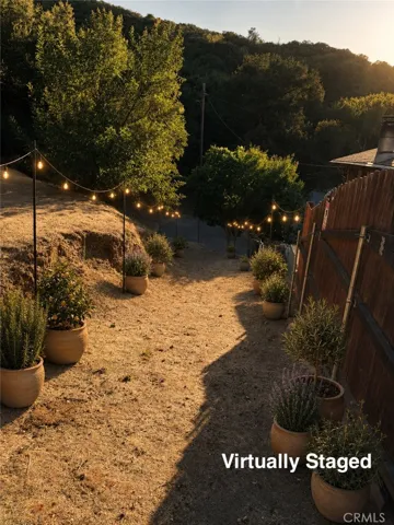 Walking path up from street - virtually staged